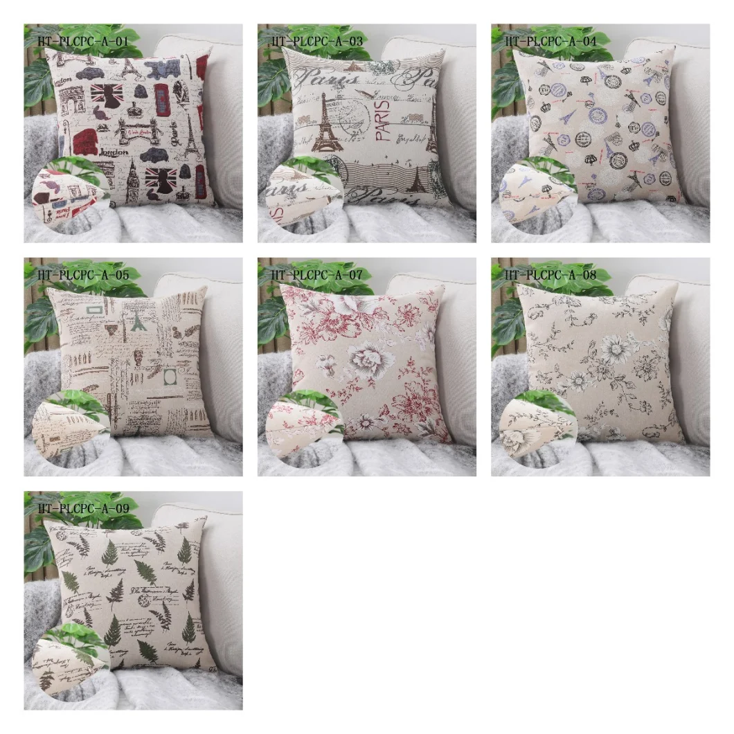 Bst Polyester Linen Throw Pillow Covers Decorative European Retro Pillow Cases Home Decor Sofa Cushion