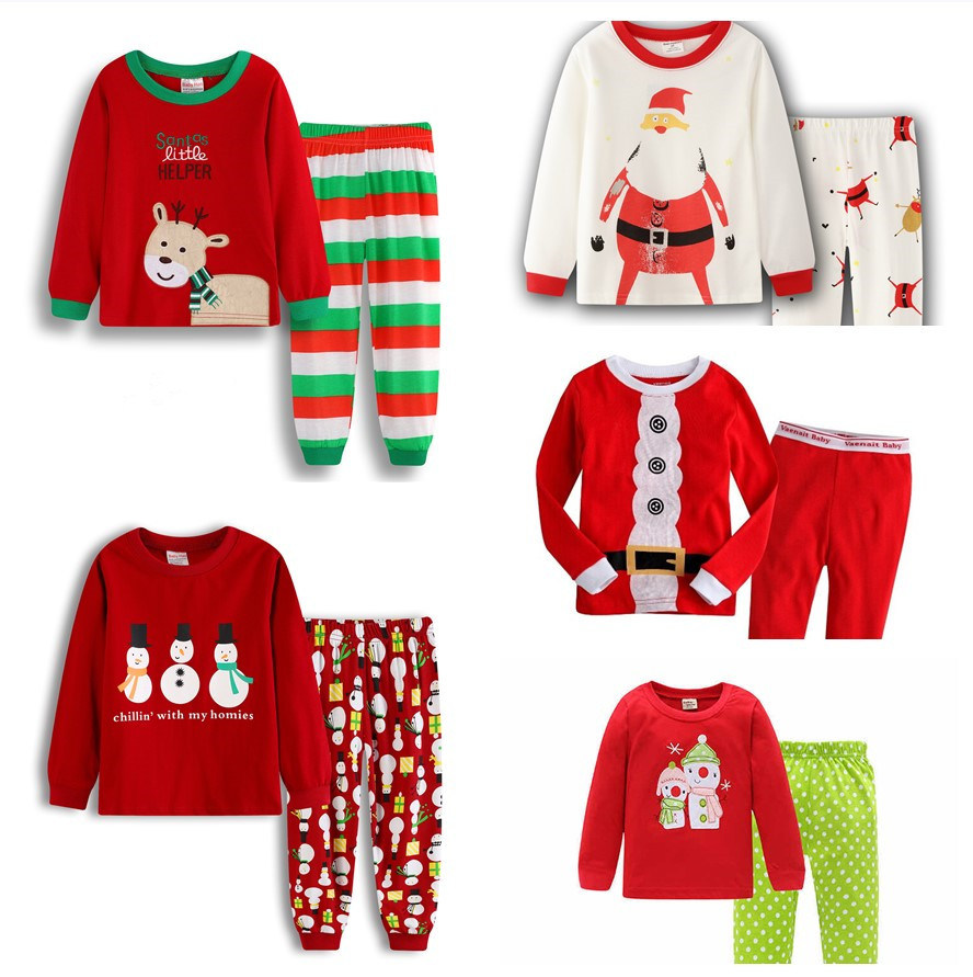 2020 Pajamas Sleepwear Set Autumn Cotton Children Kids Girl Boys Cotton 2PCS Hot Sale Child Pajamas