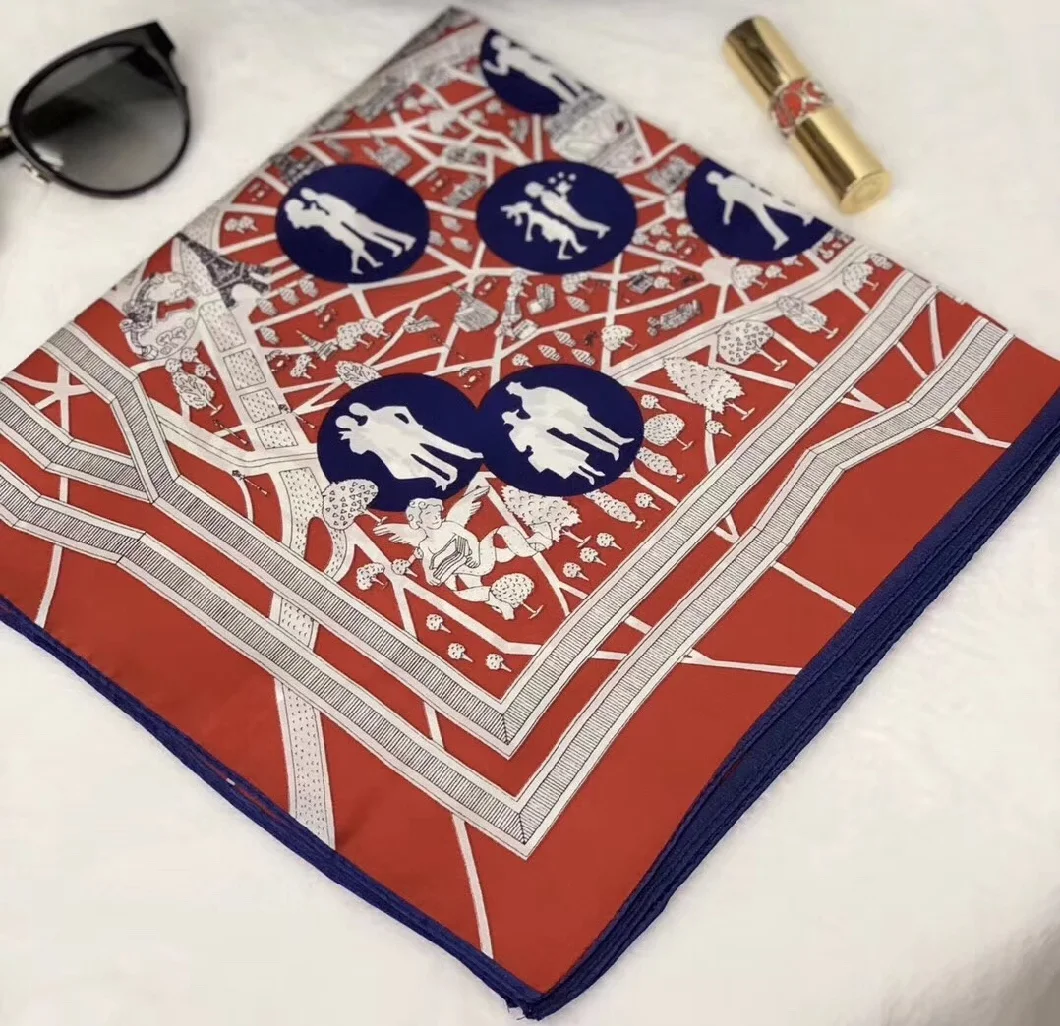 Beautiful Silk Print Woven Square Scarf