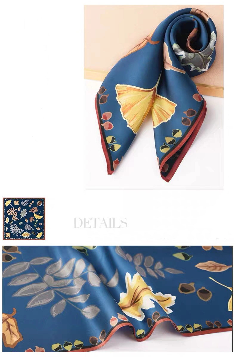 High Fashion Custom Design Print Lady Silk Scarf