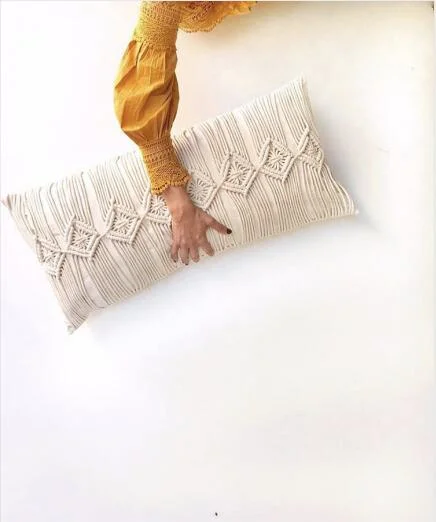 2021 New Macrame Handmade Cotton Thread Pillow Covers for Sofa Cushion Cover Decorative Pillowcases Home Textile
