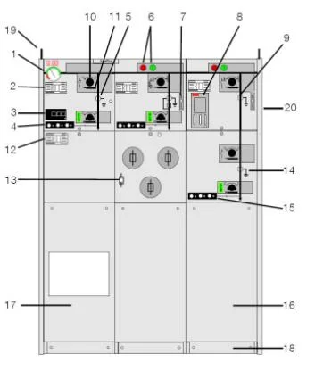 40.5kv IEC Standdard Indoor Sf6 Gas Insulated Ring Main Unit Switchgear with Electric Mechanism