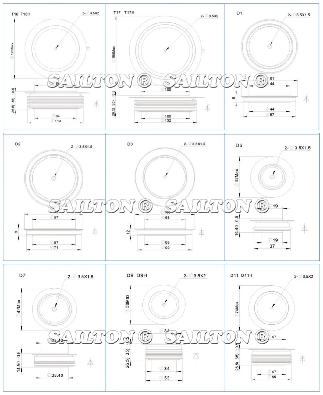 Kp High Voltage Series High Voltage Thyristor Kp 500A/4500V