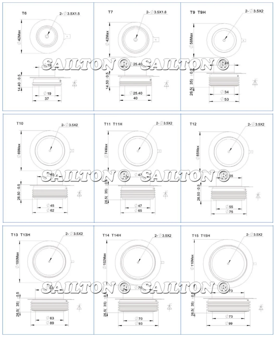 Kp High Voltage Series High Voltage Thyristor Kp 500A/4500V