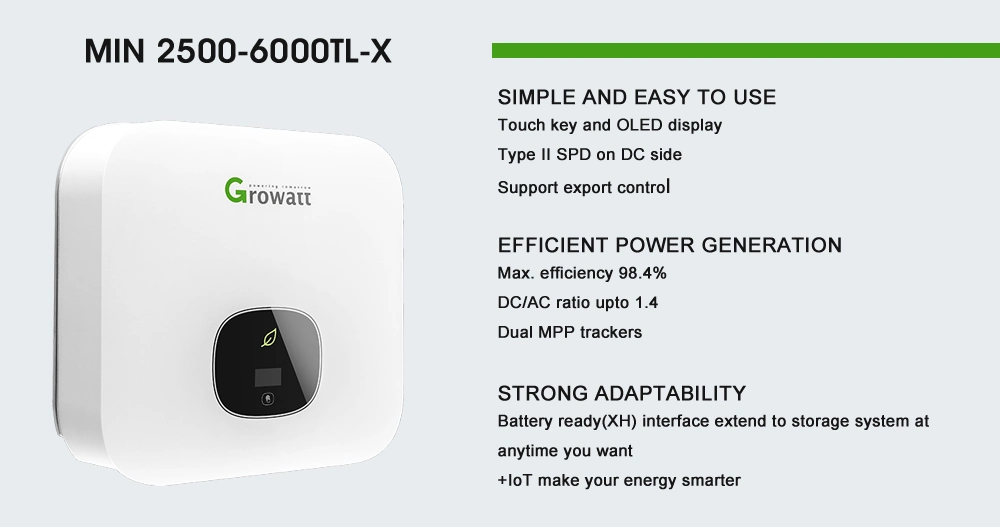 Growatt PV Inverter DC AC Transformer Inverter on Grid off Grid Solar Inverter 2500W 3000W 5000W