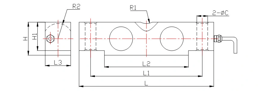 C3 Bridge Type Double Ended Shear Beam Pressure Weighing Sensor