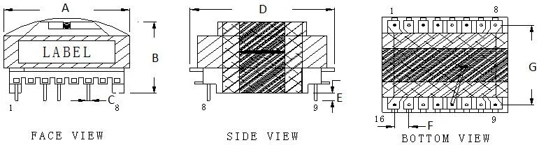 High Frequency Factory Price Er Electrical Transformer Power Energetic Voltage Transformer for Energy-Saving Equipment