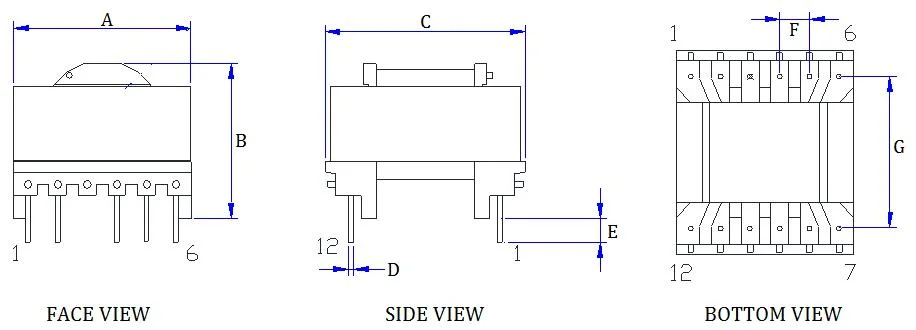 Factory Price Ec28 High Frequency Power Transformer Manufacturer SMPS Transformer