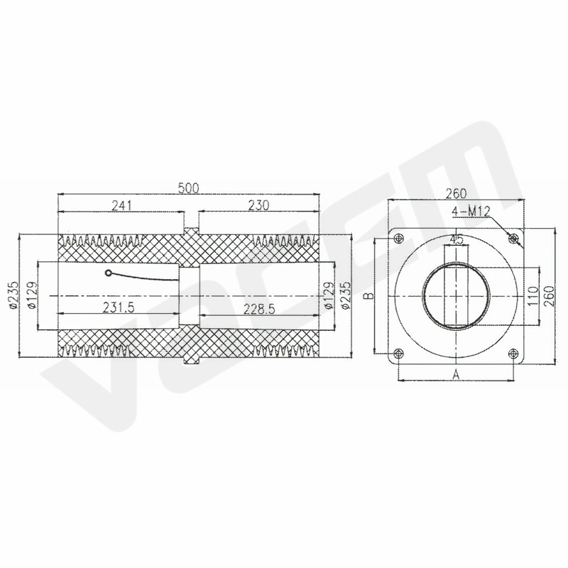 36kv 40.5kv Shielded Bushing for High Voltage Switchgear