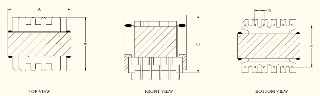 Er28 High Frequency Transformer Dry Type Transformer Lamination and Single Phase Transformer