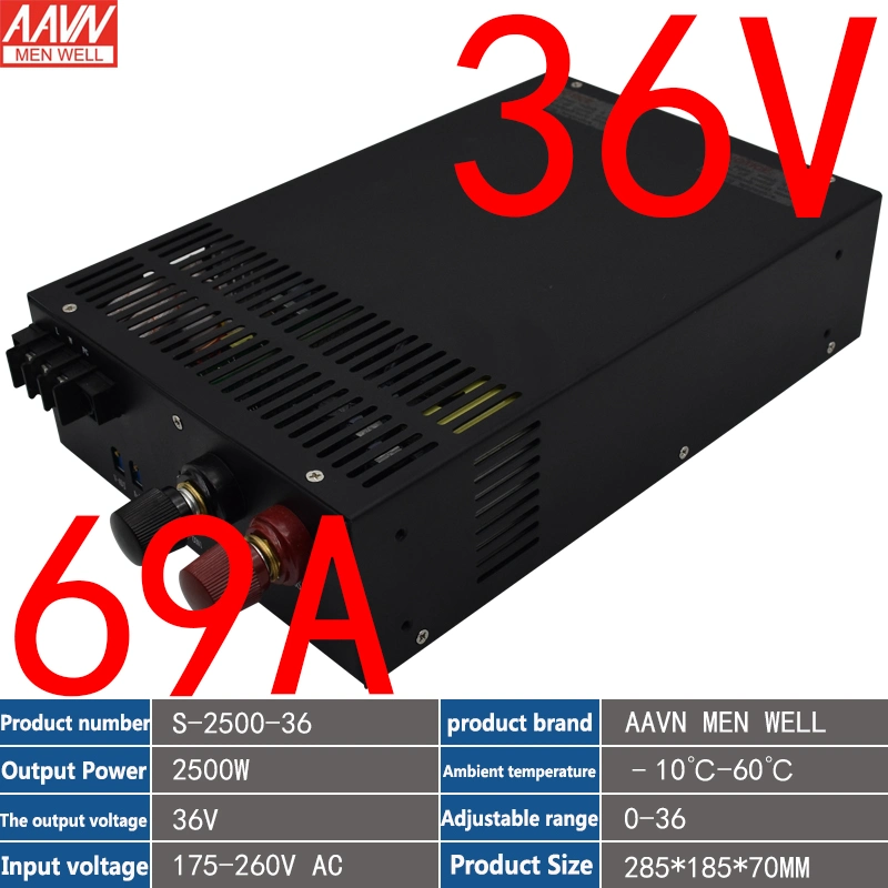 Switching Power Supply 36V 69A DC Power Supply 2500W AC to DC Transformer