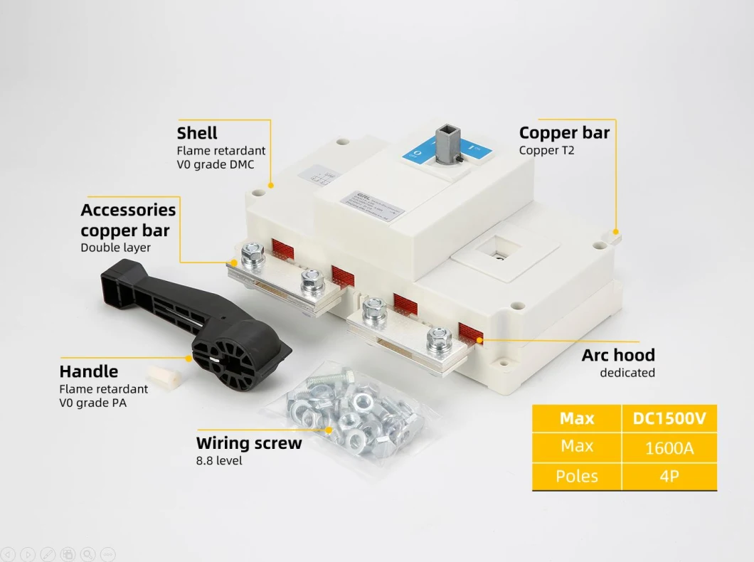 Combiner Box Switch DC 1000V 25A Solar System Isolator Switch