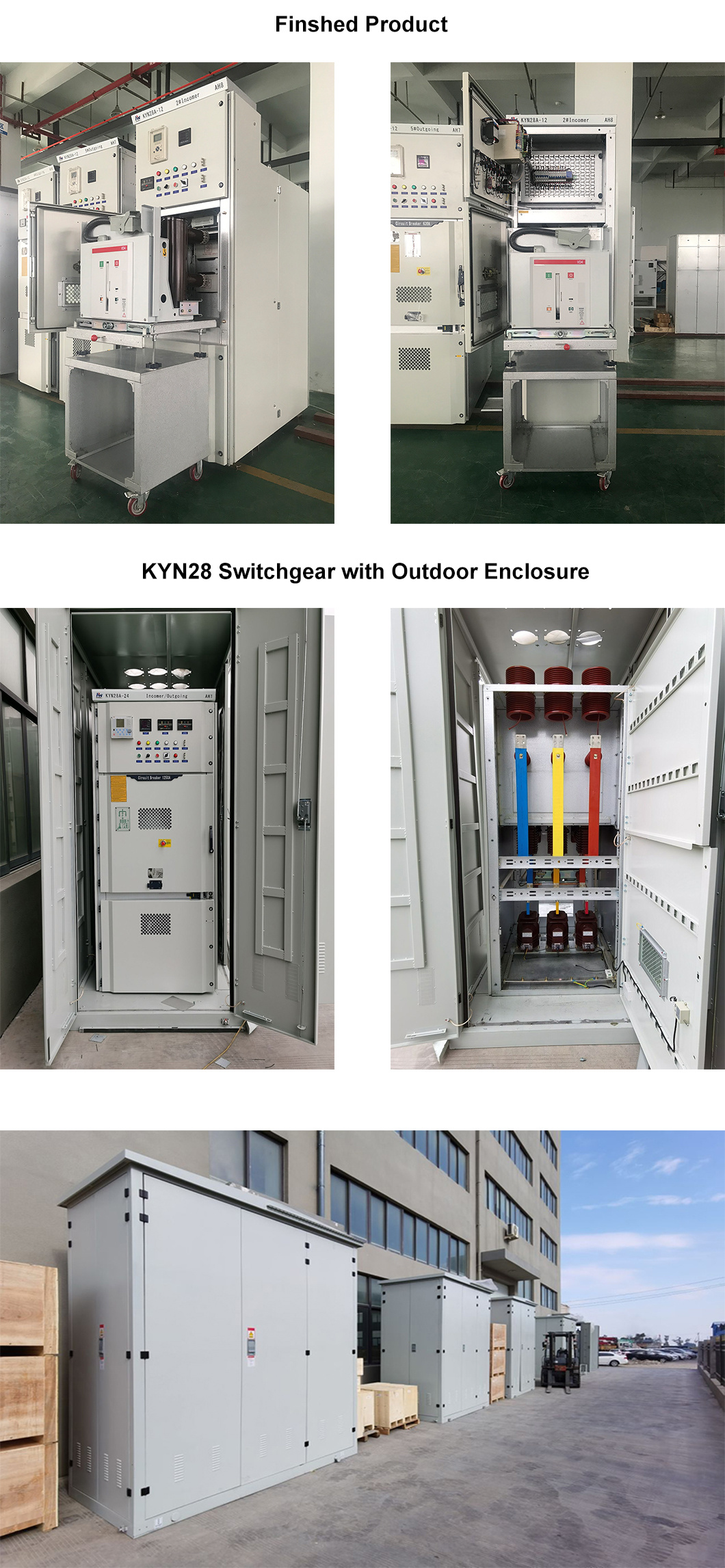24kv Kyn28 Medium Voltage Indoor Withdrawable Metal Clad Electric Switchgear 