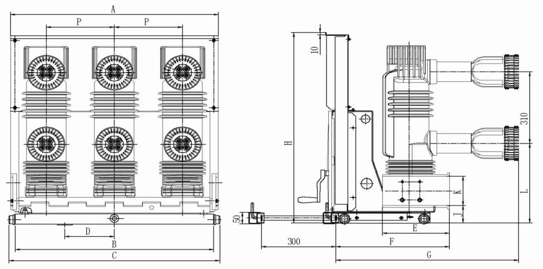 Vacuum Circuit Breaker Used in 24kv Switchgear