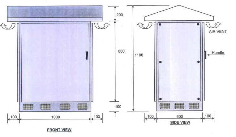 3 Phase 380V Dry Type Natural Cooled Separated Isolated Transformer 50kVA