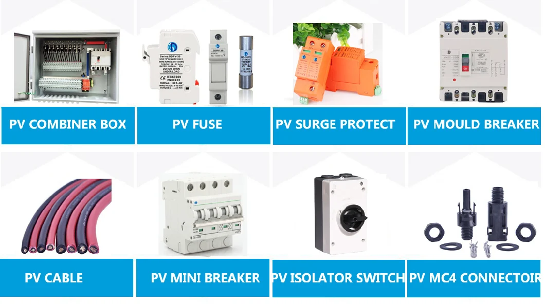 Combiner Box to Solar Panels System to Connect Between Solar Panel and Inverter