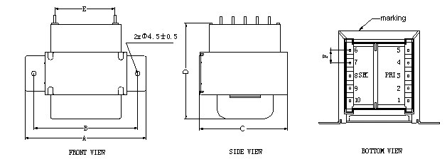 Ei Series Low Frequency Voltage AC Transformer for Household Appliance