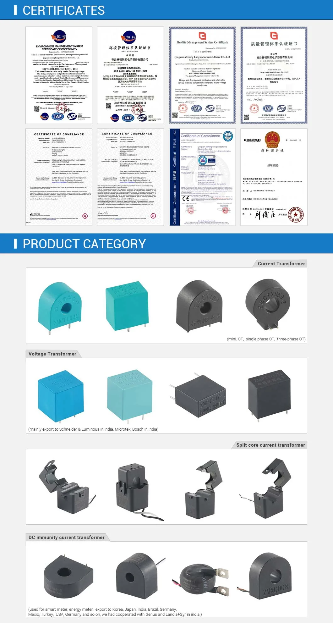 Hot Selling 0-200A Current Transformer Ferrite Core with Low Factory Price