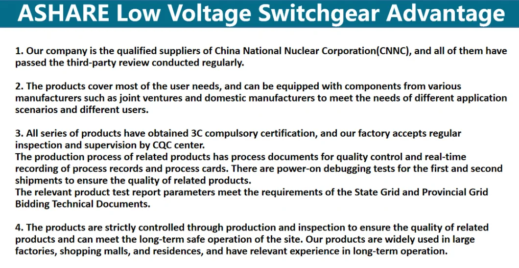 LV Low Voltage Withdrawable Switchgear AC 380V, 660V, 3150A GGD