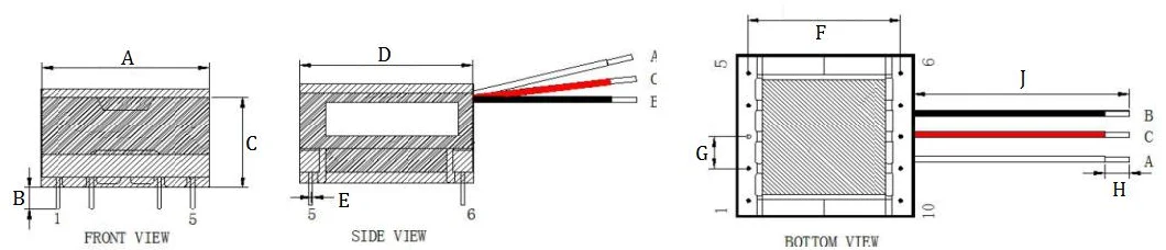 High Permeability Small High Voltage High Current Precision Transformer Bp95 High Voltage Inverter DC Transformer