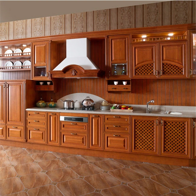 Elegant Modern Kitchen Cabinets Solid Wood Modern European Style Laminate Finish Kitchen Cabinets Factory Custom Solid Wood Shaker Kitchen Cabinets