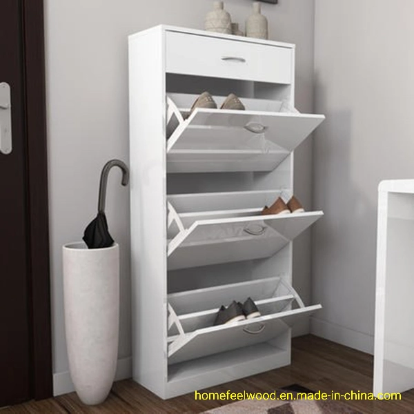 Torino Narrow Oak Wood Effect Shoe Storage Cabinet (HF-FN320)