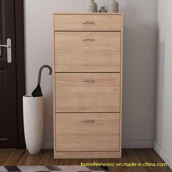 Torino Narrow Oak Wood Effect Shoe Storage Cabinet (HF-FN320)