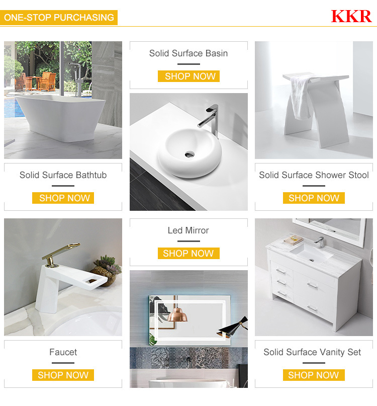 Luxury Wholesale Stone Solid Surface Bathroom Wash Cabinet Basin