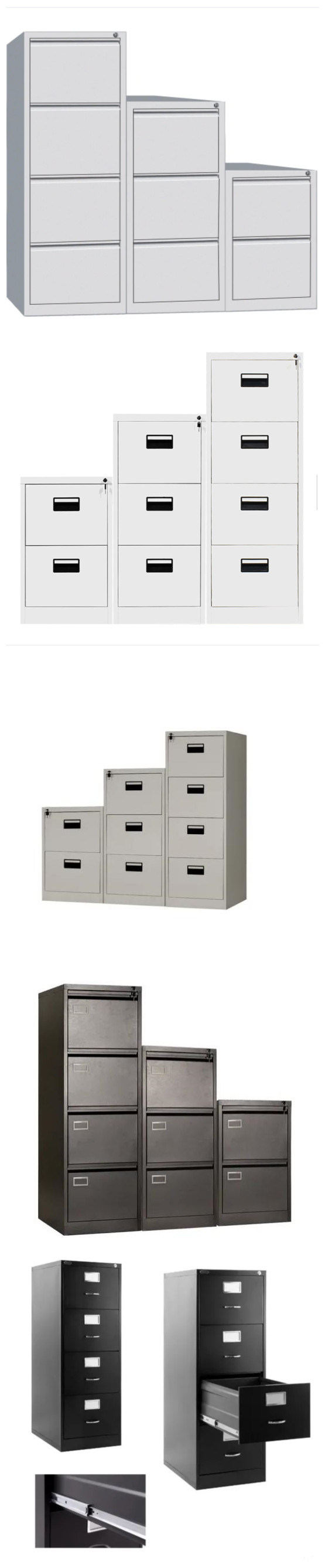 Mobile Metal Double Drawers Storage Cabinet High Quality Office 5 Drawers Vertical File Cabinet