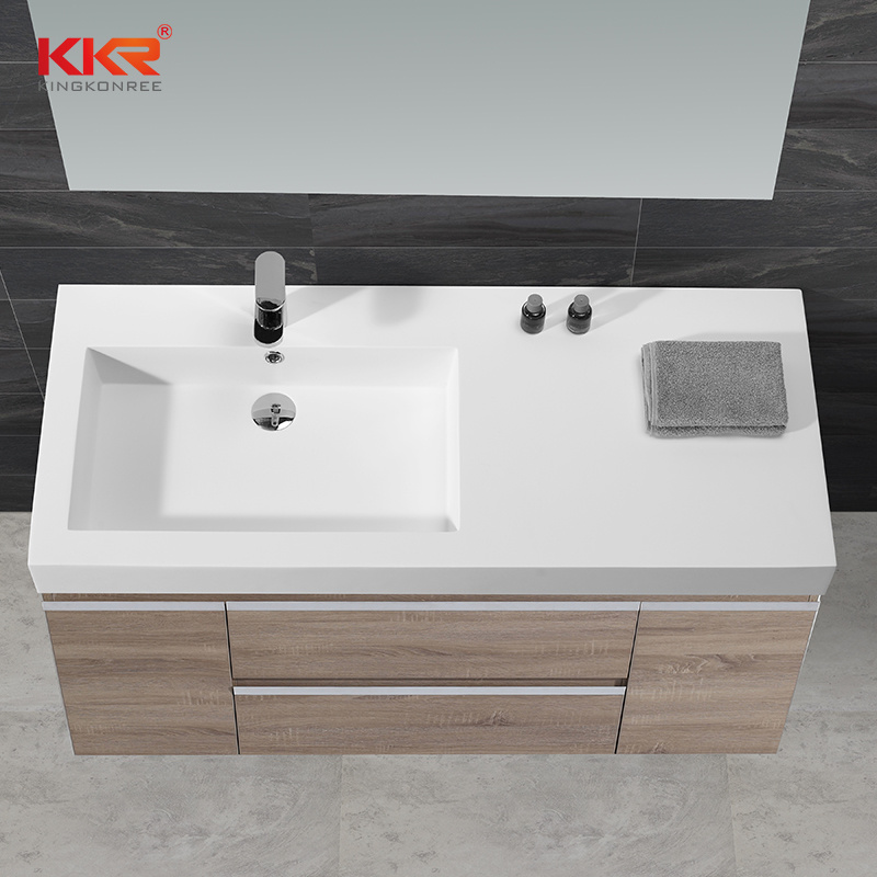 Luxury Wholesale Stone Solid Surface Bathroom Wash Cabinet Basin