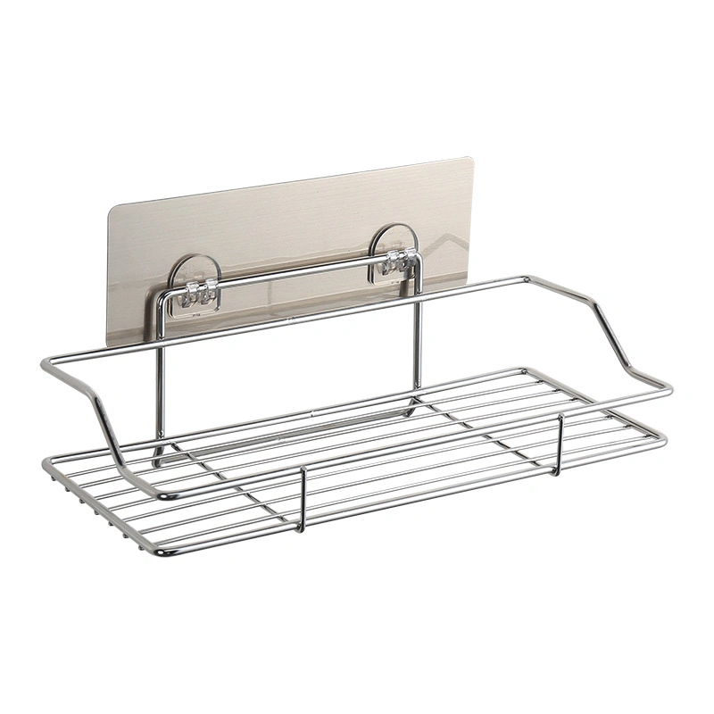 Stainless Steel Strong Adhesive Bathroom Wall Mounted Shower Caddy