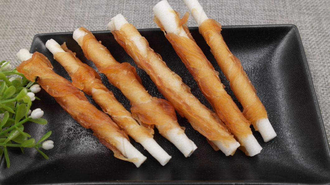Rawhide Stick Twined by Chicken for Dog Pet Food Dog Food Wholesale Dog Snacks Wholesale