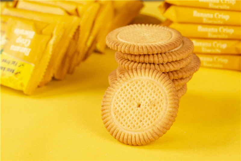 476g New Cheap Biscuits OEM Sweet Cream Cookies Delicious Banana Crispy Biscuits