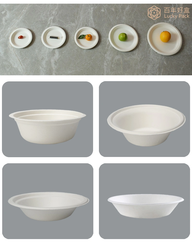 Eco-Friendly Biodegradable Cornstarch  Disposable Hot  Bowl  for Takeaway Food Container