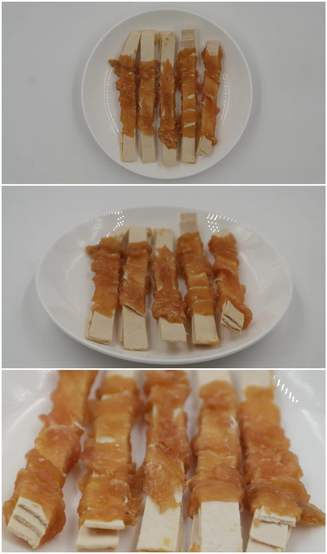 Cod Slice Twined by Chicken for Dog Pet Food Dog Snacks Wholesale