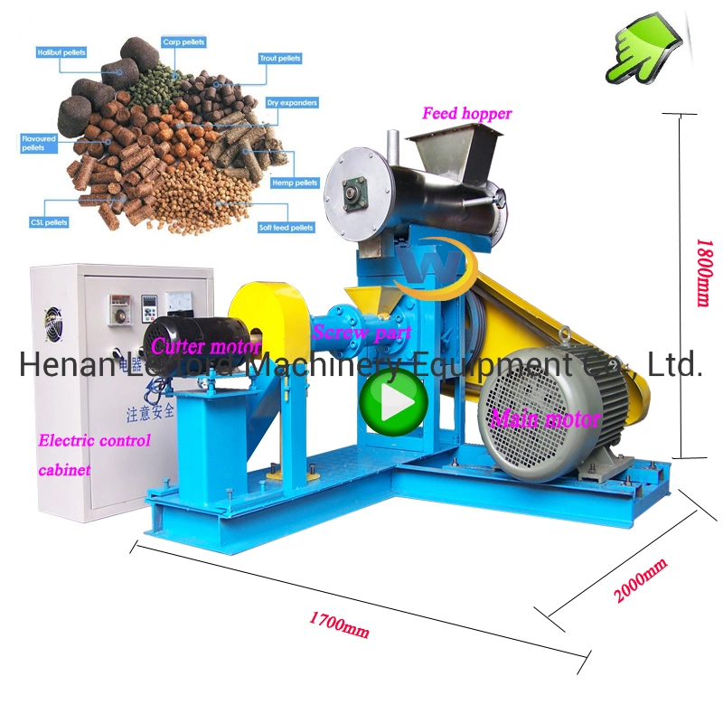 180-200kg/H Wet Way Fish Food Extruder/Fish Feed Extruder Making Machine