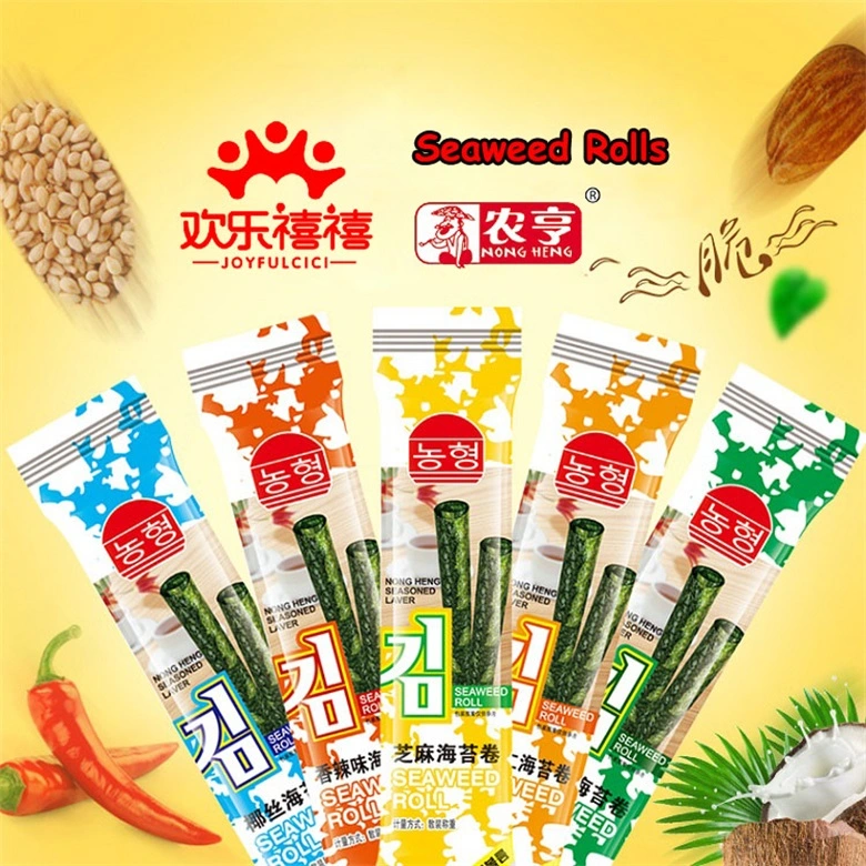 28.8g Seasoned Seaweed Roll Marine Laver Snacks with Coconut Flavor  for All Ages