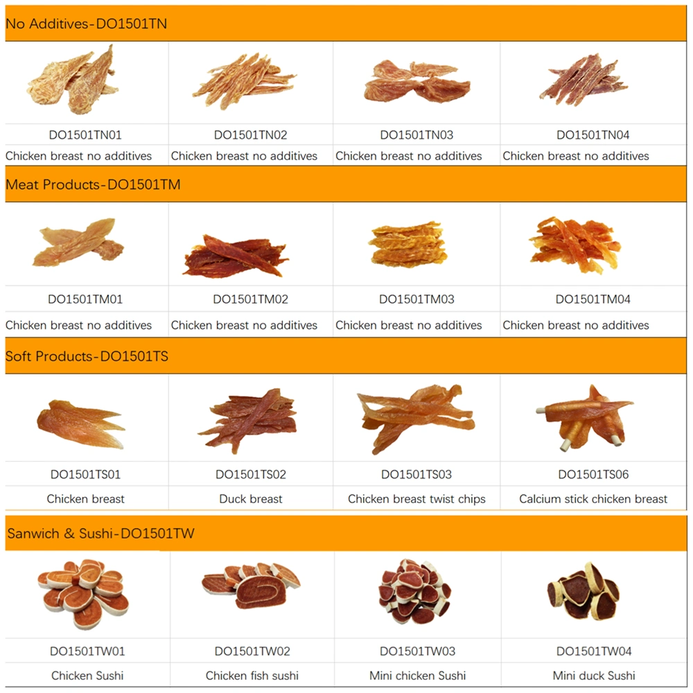 Dog Treat Chicken Jerky Private Label Dry Pets Food and Dogs Dental Chew Treats Snacks Products Factory Manufacturer