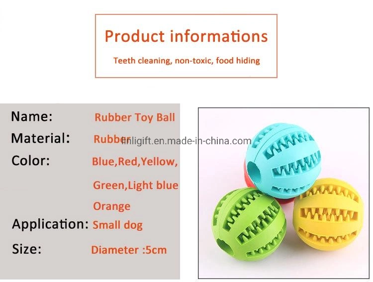 Dog Pet Food Treat Feeder Chew Teeth Cleaning Ball Exercise Game Iq Training Ball