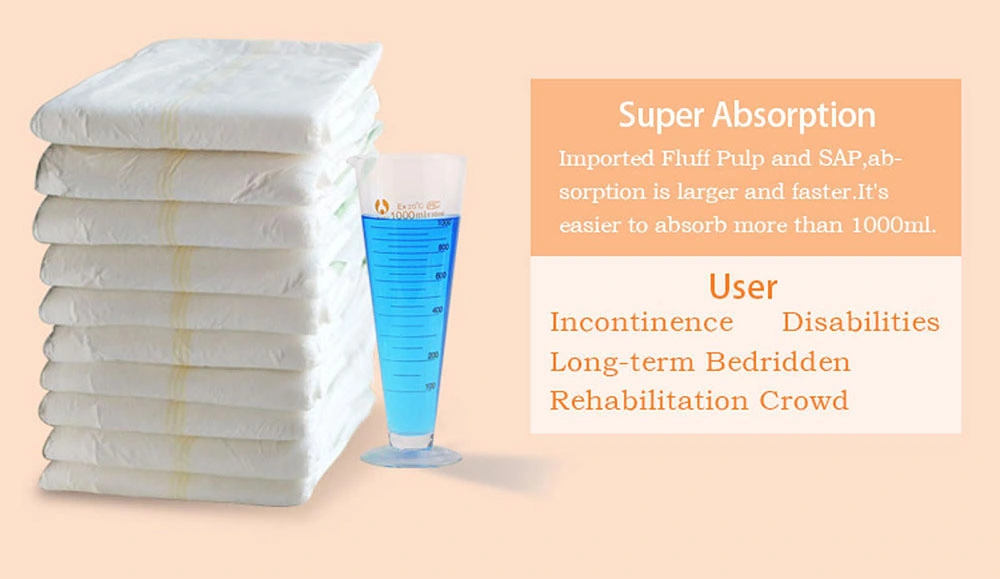 Disposable Super Absorbent Non-Woven Incontinance  Adult  Diaper  in Bulk