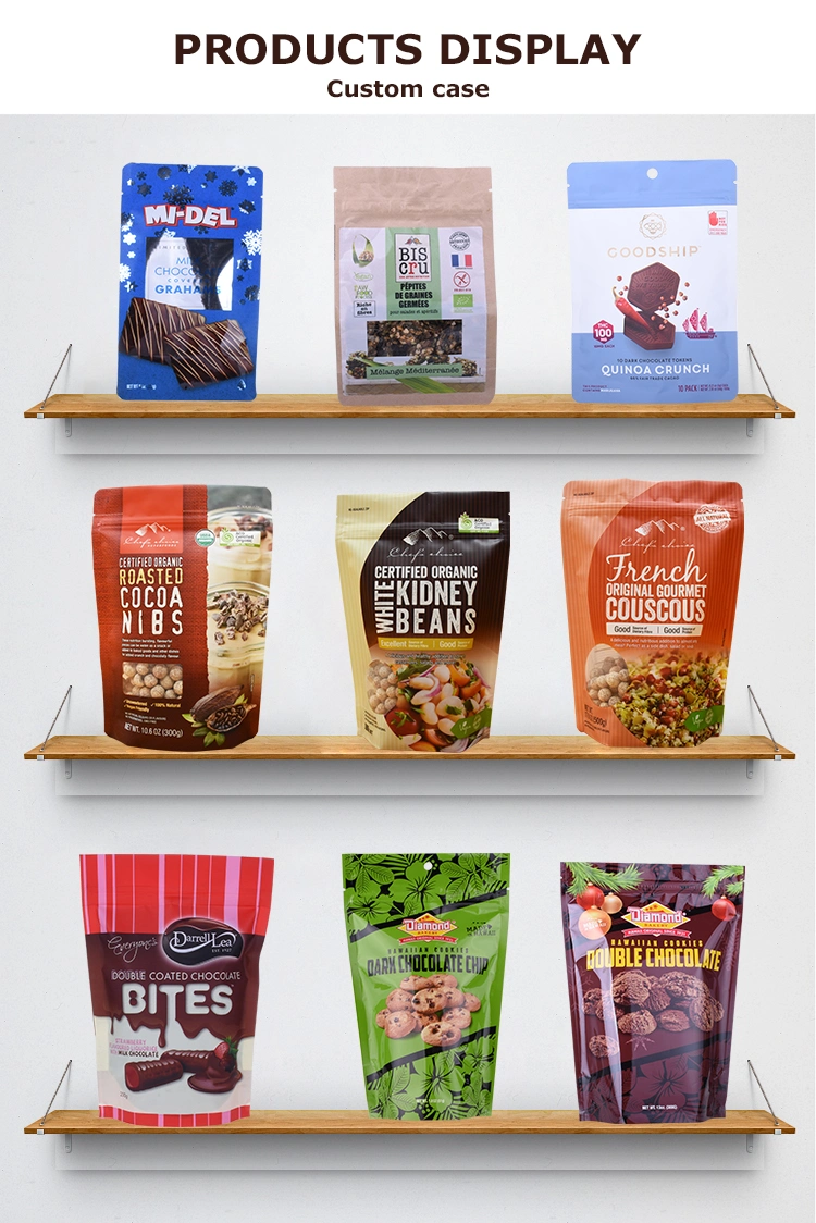 Top Quality Food Plastic Bag Kraft Food Packaging Dried Food Packaging with Slider Zipper