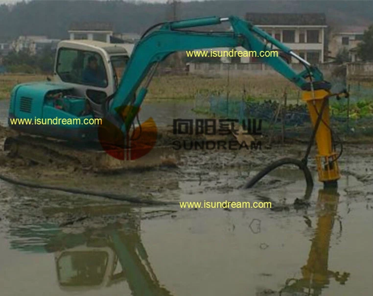 Submersible Dredge Pump with Hydraulic System of Excavator