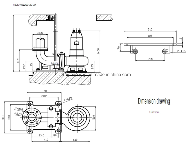 Vertical Sewage Centrifugal Submersible Pump High Quality Submersible Effluent Pump Submersible Pump