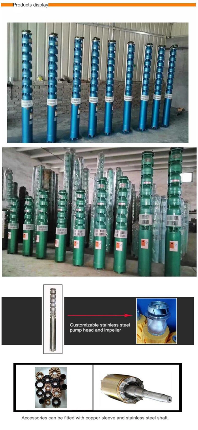 QJ 7.5HP Cast Iron Electric Submersible Water Pump