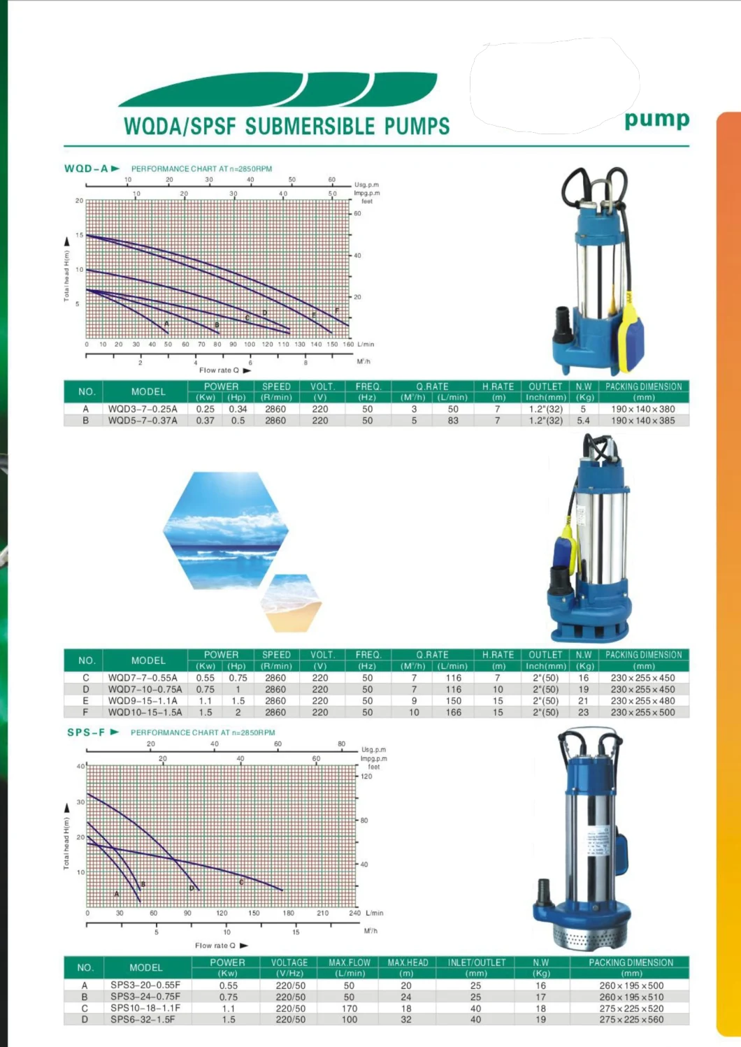 Water Pump Price, Submersible Water Pump (SPA) Water Pump for Fountain