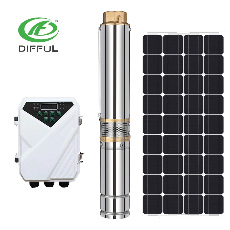 110V Solar Submersible Pump 1 HP Brushless DC Pump for Agriculture Irrigation