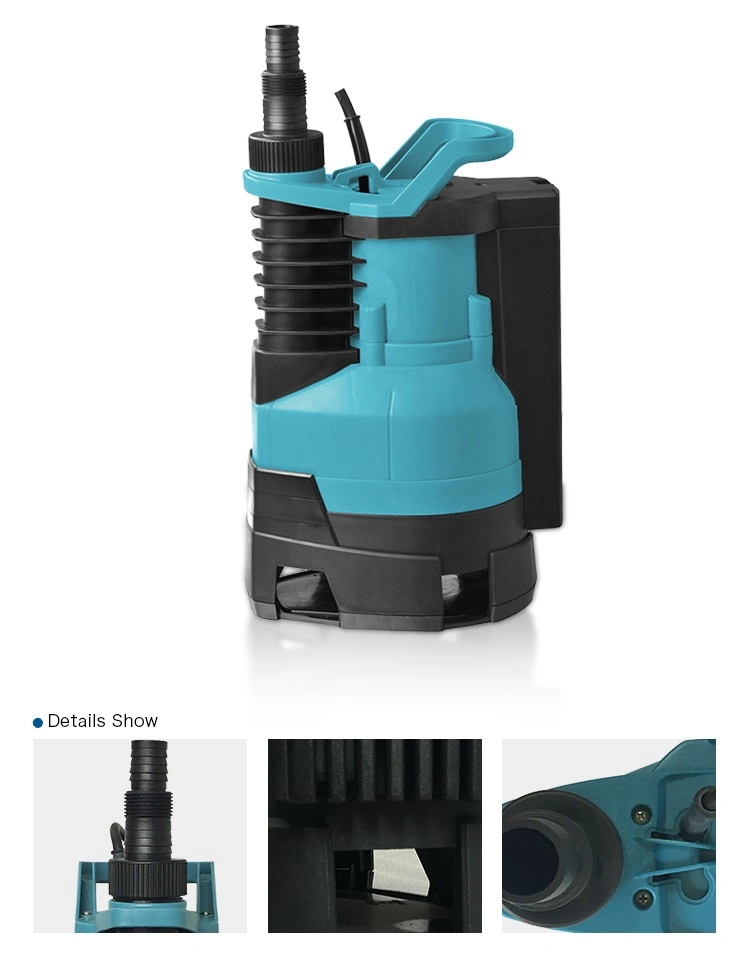 Portable Small Plastic Centrifugal Submersible Garden Sewage Water Pump with Built-in Float Switch