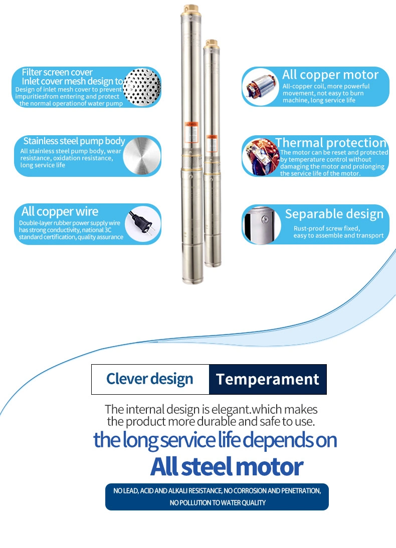 Popular Pump 4sdm3/11 Bottom Pump Deep Well Submersible Pump