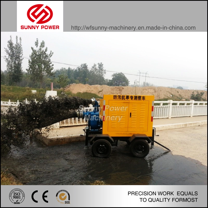 Mobile Mix Flow Air Cooled Diesel Water Pump with 5m Suction Lift