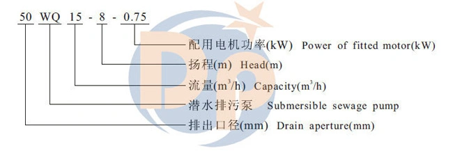 Wq Non-Clogging Sewage Pump Impurity Submersible Sewage Pump Sewage Sludge Lifting Pump